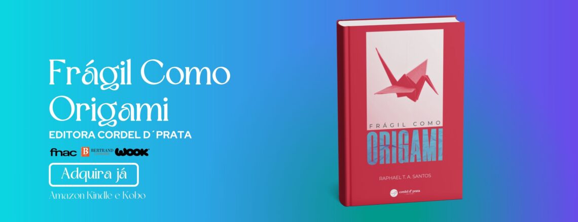 banner site fragil como origami colde~l d prata versao azul minimalista