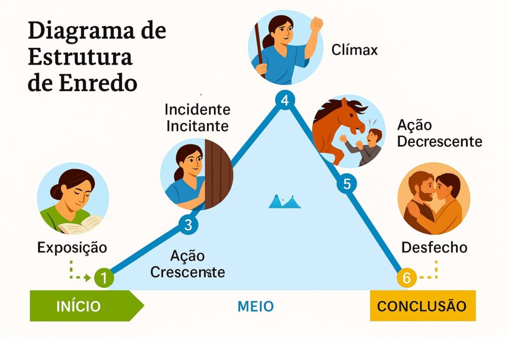 diagrama dos elementos chave do enredo